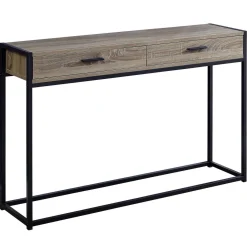 Table d'appoint - 48"L, console d'entrée taupe foncé - Monarch
