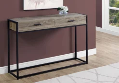 Table d'appoint - 48"L, console d'entrée taupe foncé - Monarch