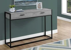Table d'appoint - 48"L, console d'entrée gris, noir - Monarch