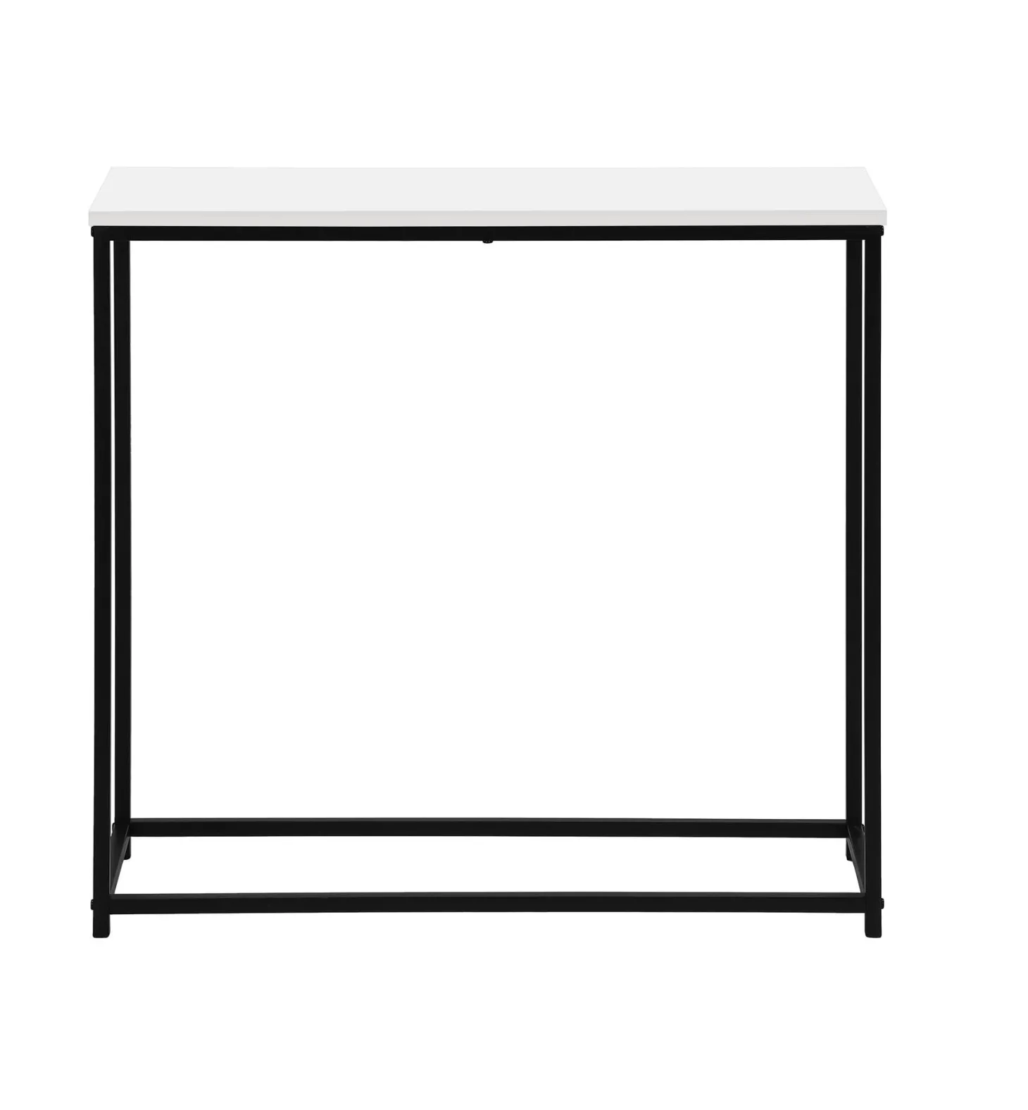 Table d'appoint - 32"L, console blanc, métal noir - Monarch