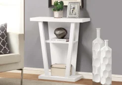 Table d'appoint - 32"L, console d'entrée blanche - Monarch