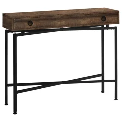 Table d'appoint - 42"L, faux bois brun, console noir - Monarch