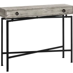Table d'appoint - 42"L, faux bois gris, console noir - Monarch