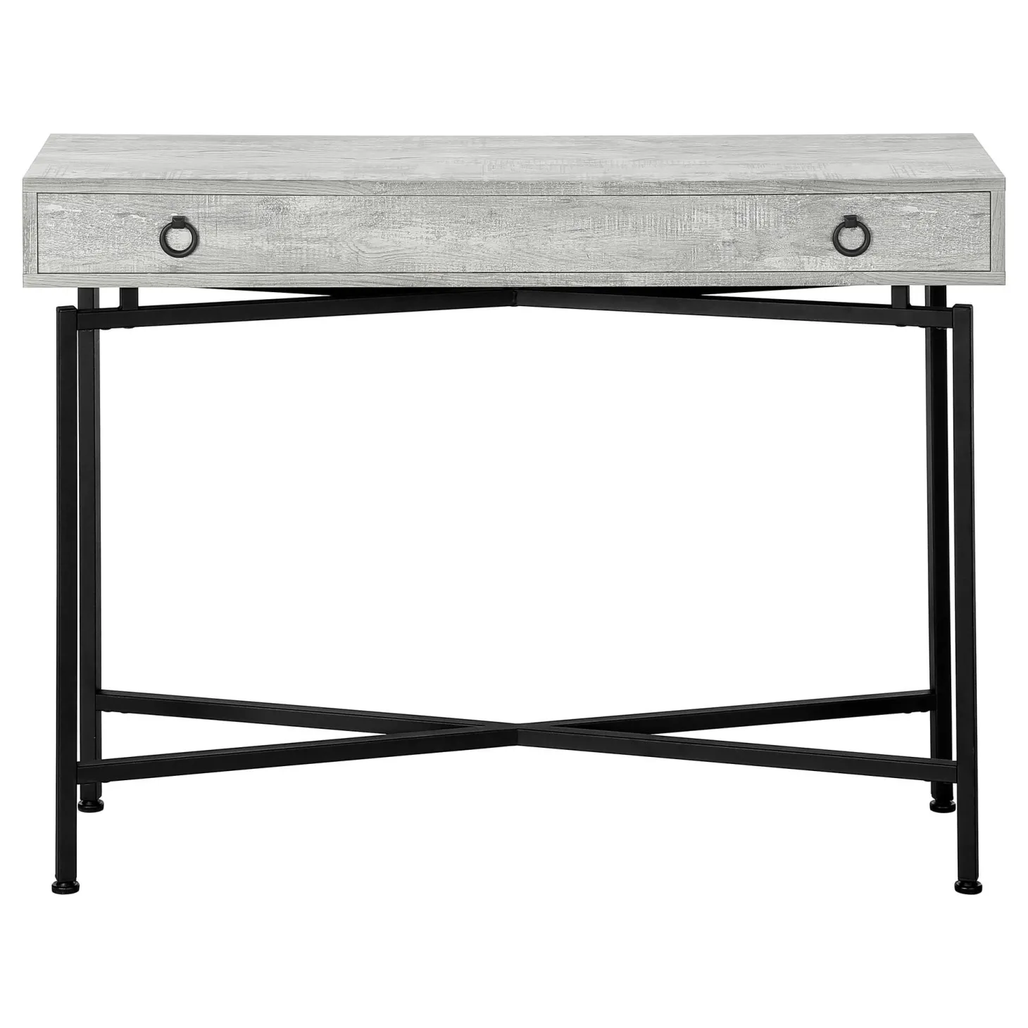 Table d'appoint - 42"L, faux bois gris, console noir - Monarch