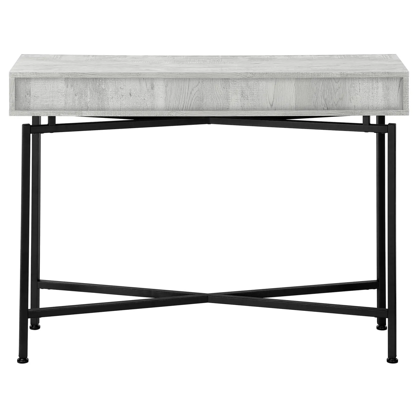 Table d'appoint - 42"L, faux bois gris, console noir - Monarch