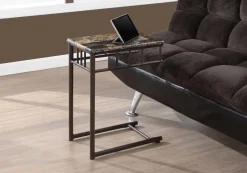 Table d'appoint - marbre espresso, métal bronze - Monarch