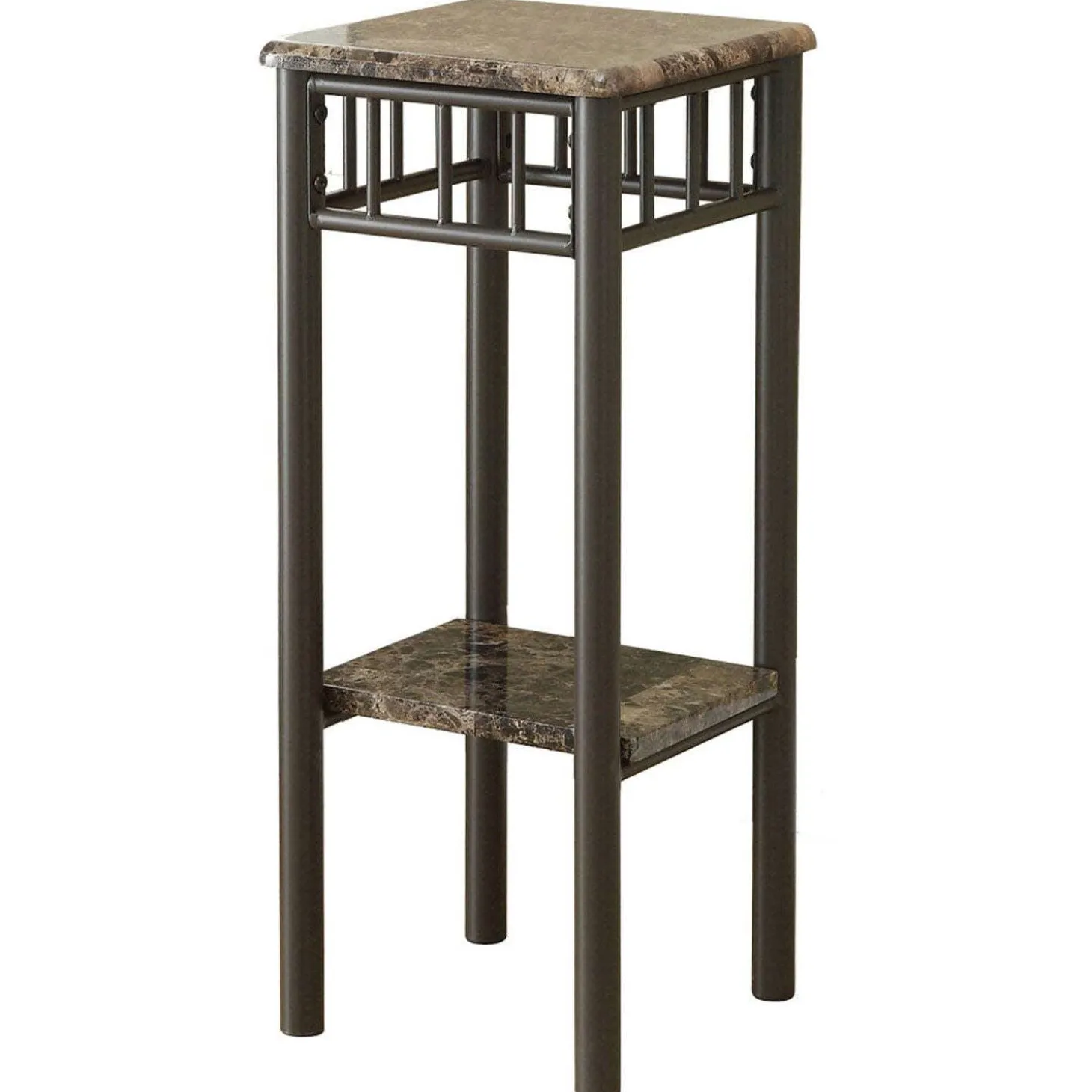 Table d'appoint - marbre espresso, métal bronze - Monarch