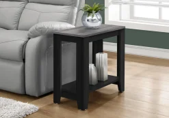 Table d'appoint - noir, dessus gris - Monarch