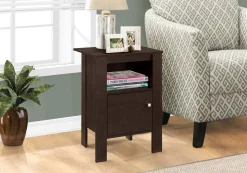 Table d'appoint - table de chevet espresso - Monarch