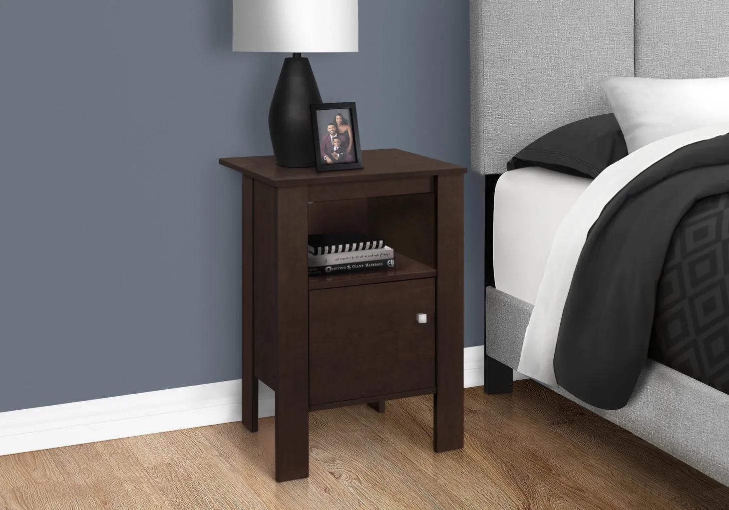 Table d'appoint - table de chevet espresso - Monarch
