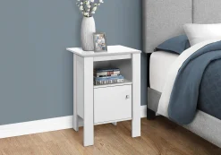 Table d'appoint - table de chevet blanc - Monarch