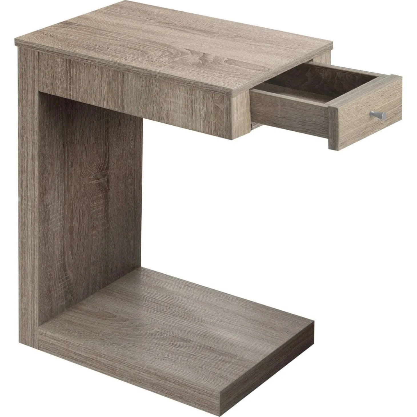 Table d'appoint - taupe foncé avec un tiroir - Monarch