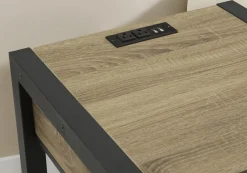 Table d'appoint avec rangement, prise électrique et ports usb - Monarch