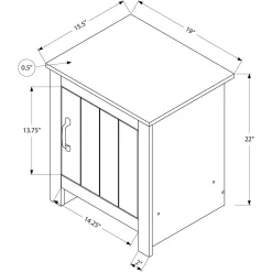 Table d'appoint avec rangement - Monarch
