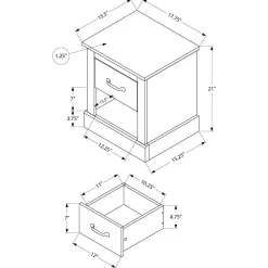 Table d'appoint avec rangement - Monarch