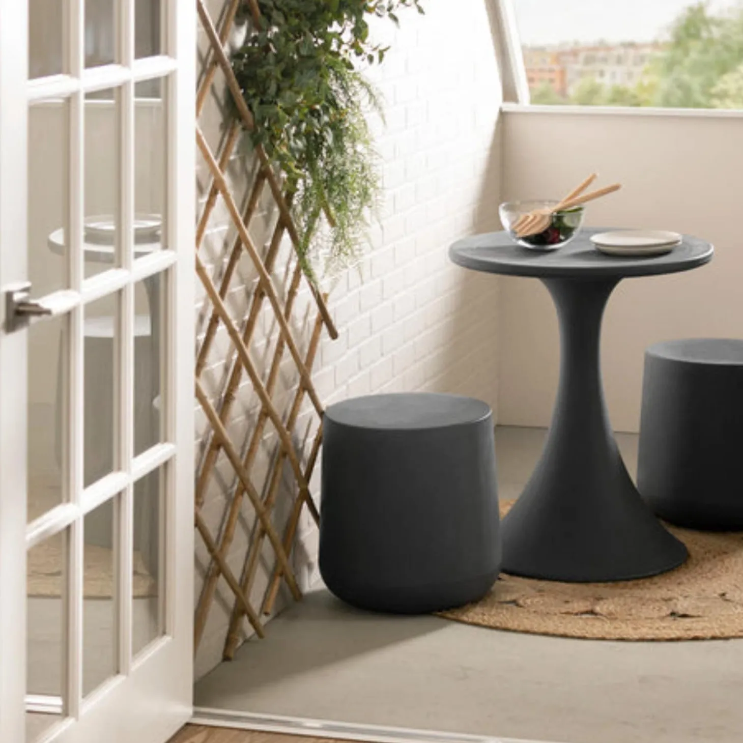 Table d'appoint de jardin ronde