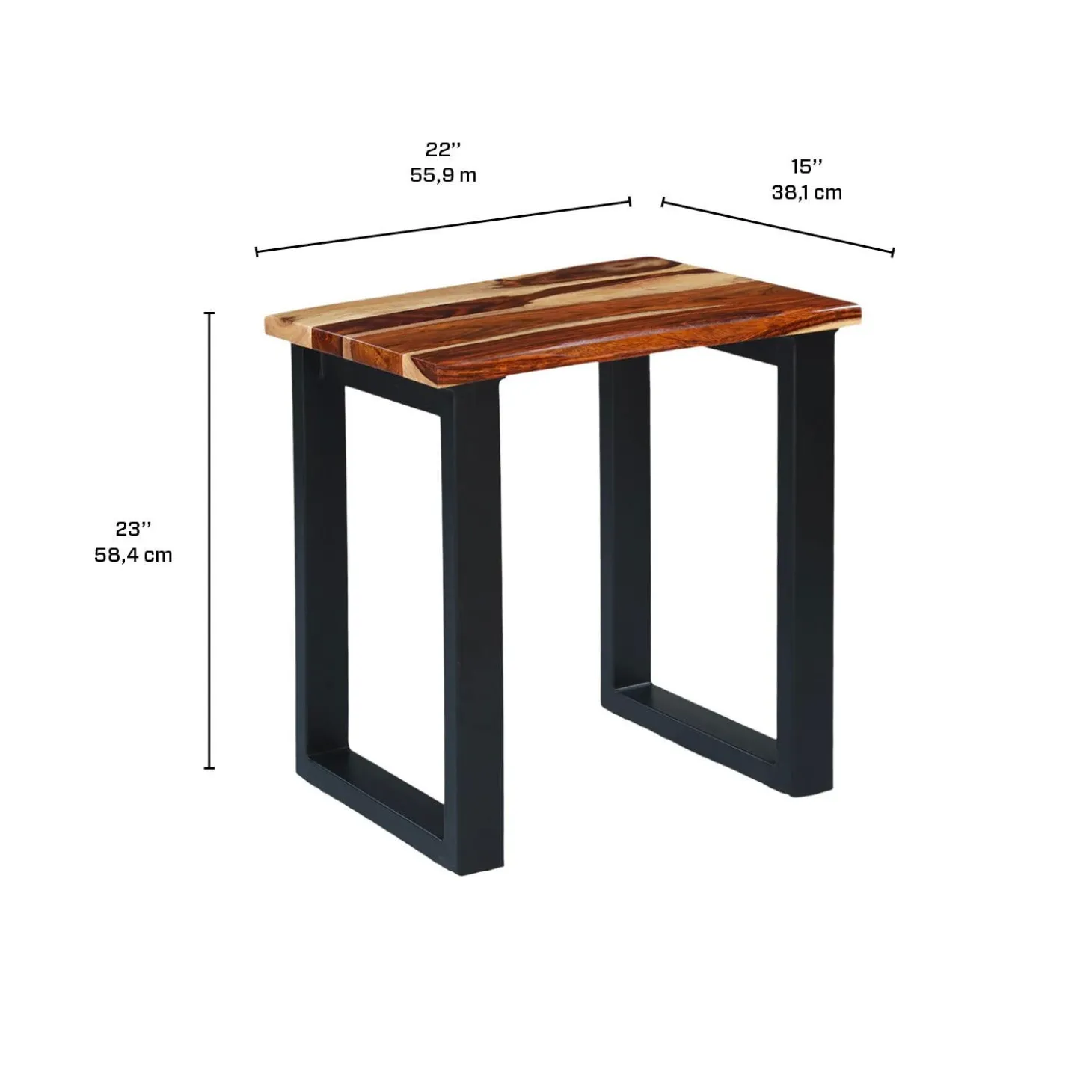 Table d'appoint en bois massif