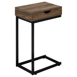 Table d'appoint en c - 1 tiroir de rangement traversant, rectangulaire - 25" - Monarch