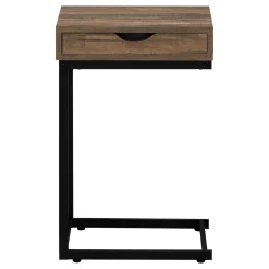 Table d'appoint en c - 1 tiroir de rangement traversant, rectangulaire - 25