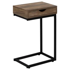Table d'appoint en c - 1 tiroir de rangement traversant, rectangulaire - 25