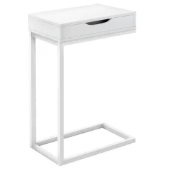 Table d'appoint en c - 1 tiroir de rangement traversant, rectangulaire - 25" - Monarch