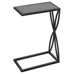 Table d'appoint en c - base avec motif de pétales, rectangulaire - 25"H - fa - Monarch