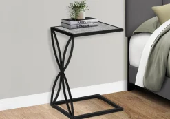 Table d'appoint en c - base avec motif de pétales, rectangulaire - 25