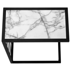 Table d'appoint en c - base avec motif de vagues, rectangulaire - 25