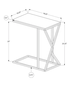 Table d'appoint en c - base avec motif des triangles asymétriques, rectangul - Monarch
