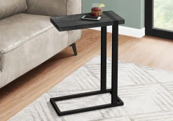 Table d'appoint en c - dessus épais, rectangulaire - 25"H - faux bois récupé - Monarch