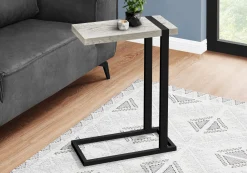 Table d'appoint en c - dessus épais, rectangulaire - 25"H - faux bois récupé - Monarch