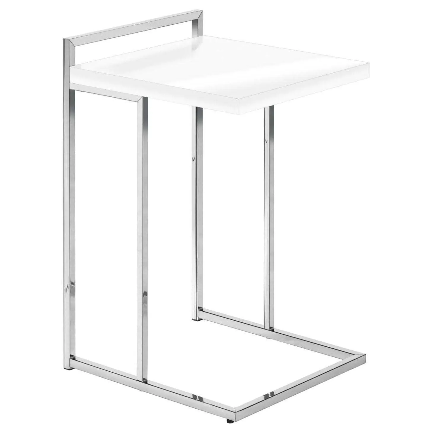 Table d'appoint en forme de c - dessus de panneau épais, large, rectangulai - Monarch