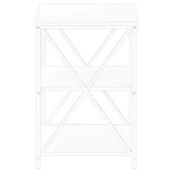 Table d'appoint, table de nuit - 3 niveaux, 2 tablettes, carré - 26