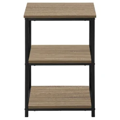 Table d'appoint, table de nuit - 3 niveaux, 2 tablettes, carré - 26