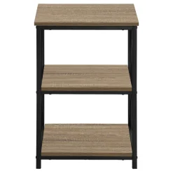 Table d'appoint, table de nuit - 3 niveaux, 2 tablettes, carré - 26