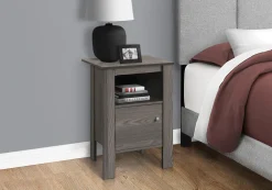 Table d'appoint, table de nuit - tablette ouverte, armoire de rangement, r - Monarch
