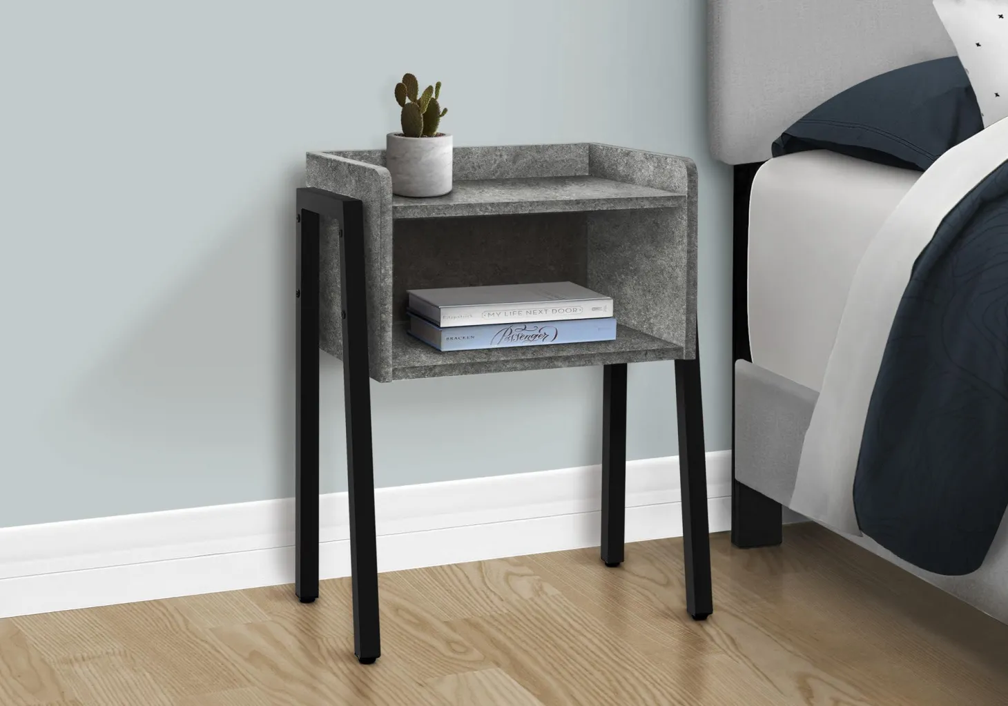 Table d'appoint, table de nuit - dessus de style plateau, 1 compartiment de - Monarch