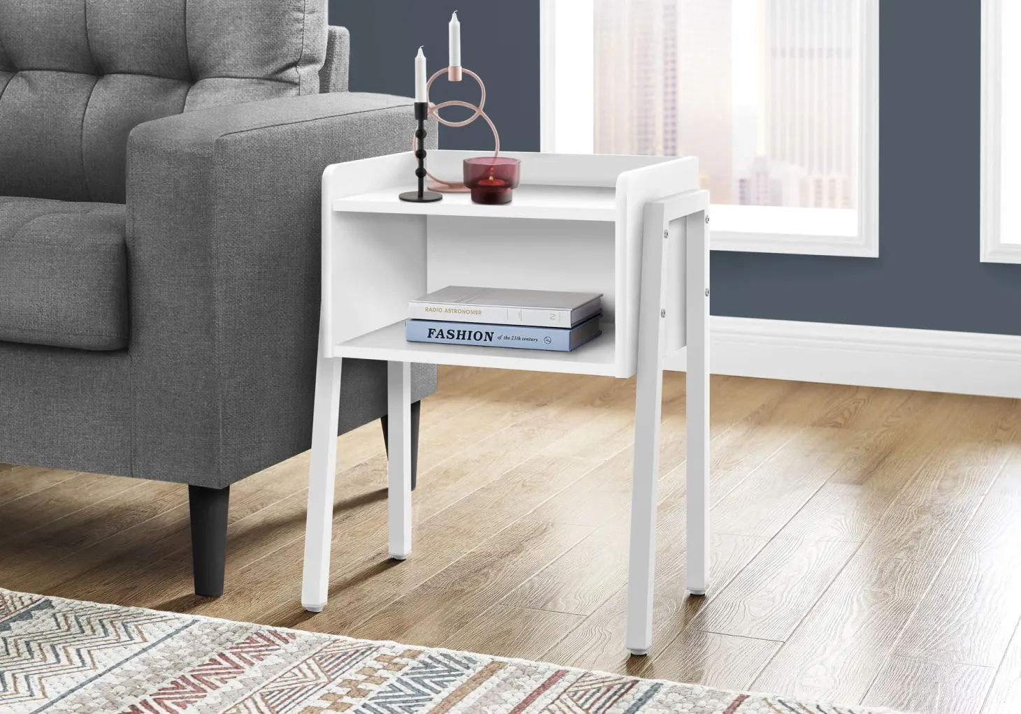 Table d'appoint, table de nuit - dessus de style plateau, 1 compartiment de - Monarch