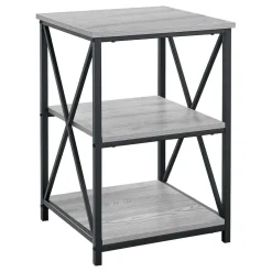 Table d'appoint, table de nuit - 3 niveaux, 2 tablettes, carré - 26"H - fa - Monarch