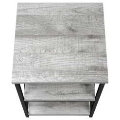 Table d'appoint, table de nuit - 3 niveaux, 2 tablettes, carré - 26