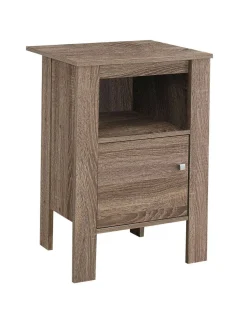 Table d'appoint, table de nuit - tablette ouverte, armoire de rangement - Monarch