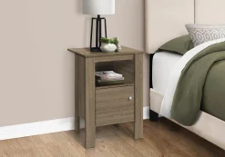 Table d'appoint, table de nuit - tablette ouverte, armoire de rangement - Monarch