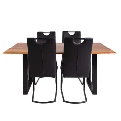 Table de 67" avec 4 chaises - noir