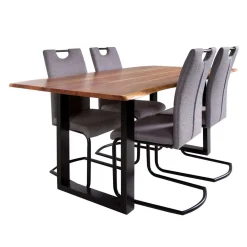 Table de 67" avec 4 chaises - gris
