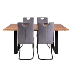 Table de 67" avec 4 chaises - gris