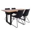 Table de 67" avec 4 chaises - noir