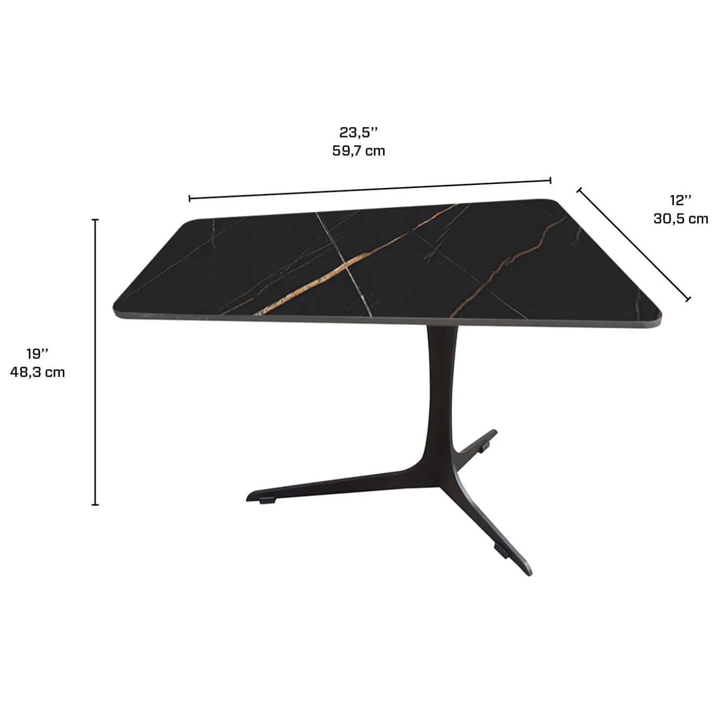 Table de bout en pierre sintérisée