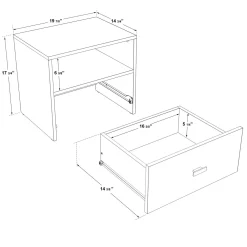 Table de chevet - naturel
