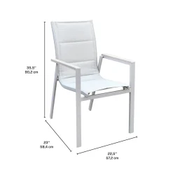 Table d’extérieur en polywood et aluminium avec 6 chaises