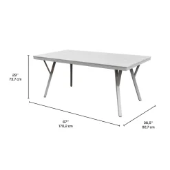 Table d’extérieur en polywood et aluminium avec 4 chaises